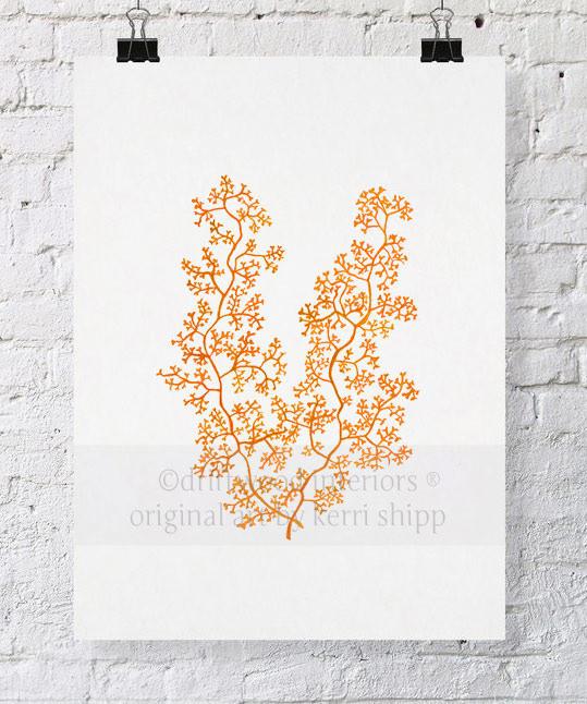 Sea Fern II in Tangerine - Driftwood Interiors