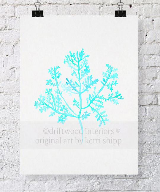 Sea Fern III in Turquoise - Driftwood Interiors