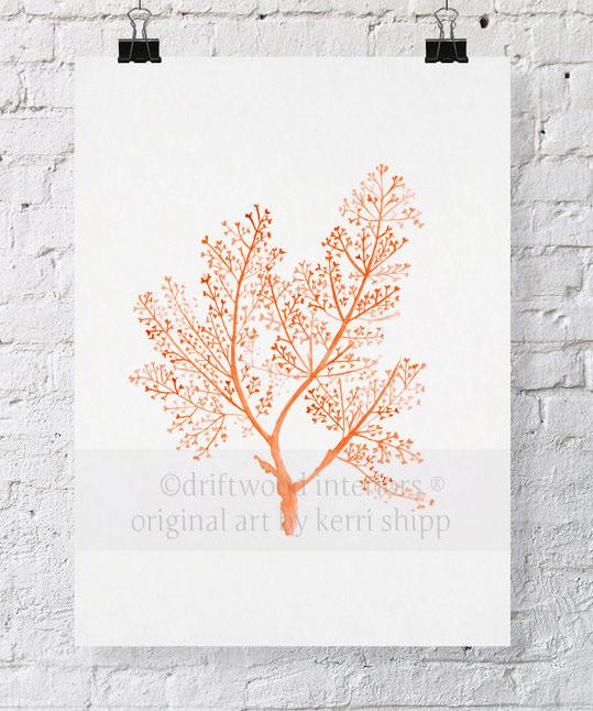 Sea Fern in Tangerine - Driftwood Interiors