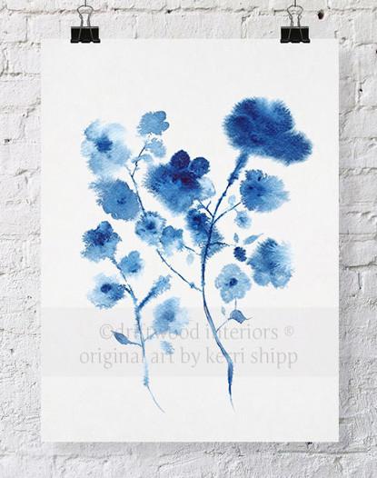 Shibori Floral in Indigo - Driftwood Interiors