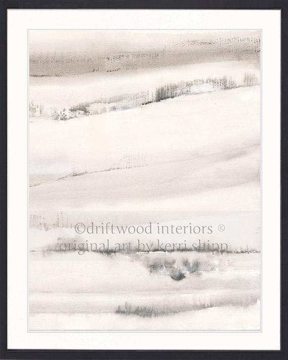 Abstract Wall Art Print - Abstract Landscape II - Driftwood Interiors