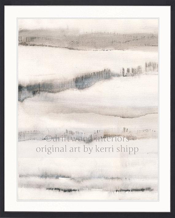 Abstract Wall Art Print - Abstract Landscape I - Driftwood Interiors