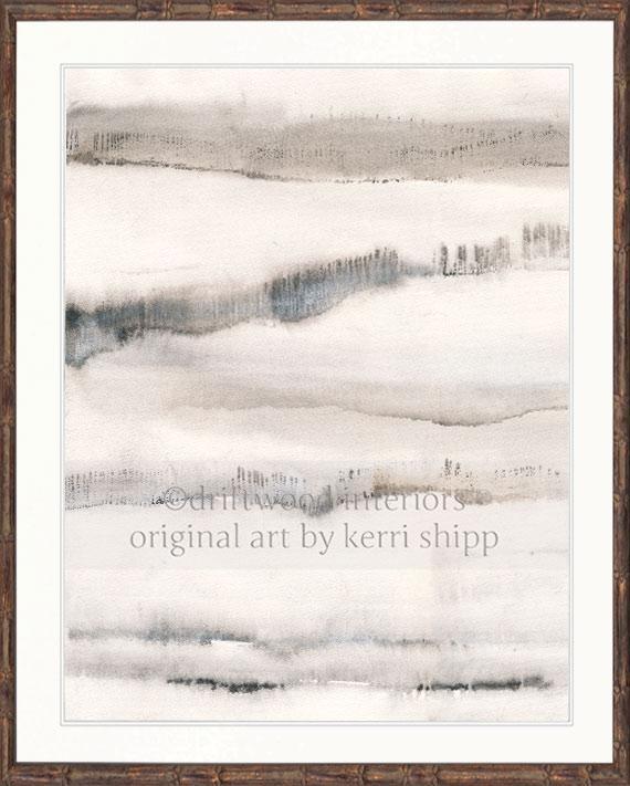 Abstract Wall Art Print - Abstract Landscape I - Driftwood Interiors