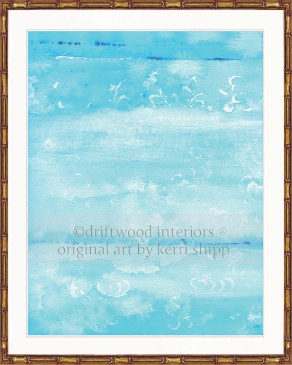 Abstract "Resist" in Turquoise