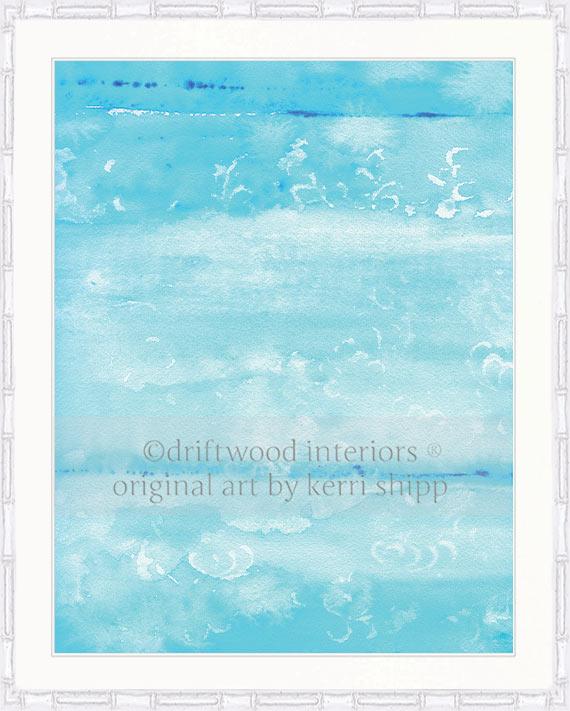 Abstract "Resist" in Turquoise