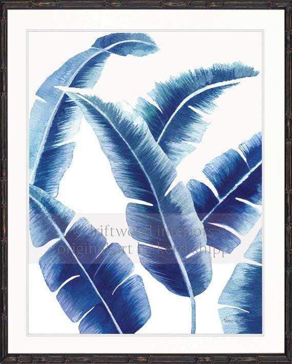 Banana Leaf I in Blue - Driftwood Interiors