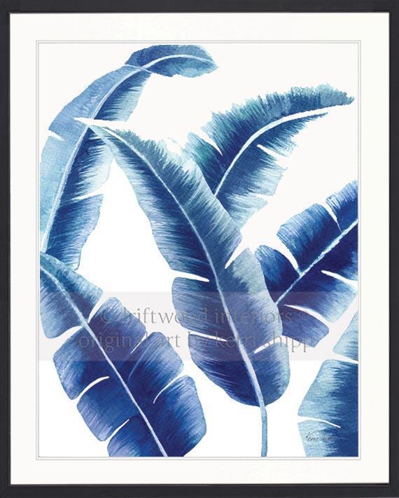 Banana Leaf I in Blue - Driftwood Interiors