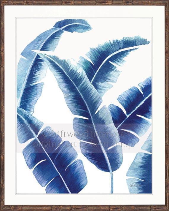 Banana Leaf I in Blue - Driftwood Interiors