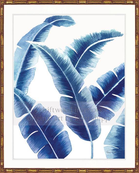 Banana Leaf I in Blue - Driftwood Interiors