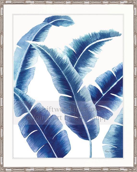 Banana Leaf I in Blue - Driftwood Interiors
