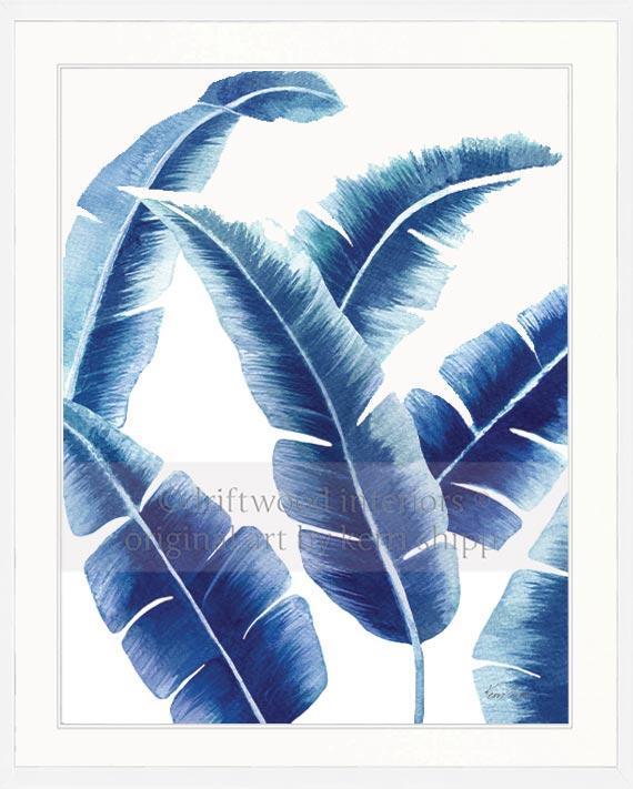 Banana Leaf I in Blue - Driftwood Interiors