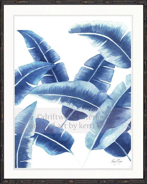 Banana Leaf II in Blue - Driftwood Interiors