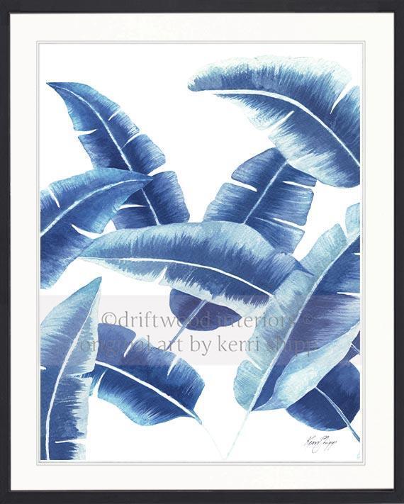 Banana Leaf II in Blue - Driftwood Interiors