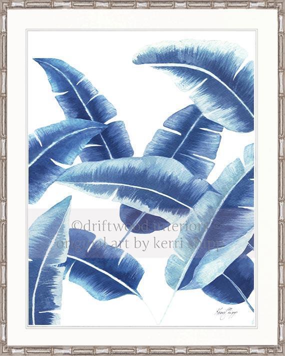 Banana Leaf II in Blue - Driftwood Interiors