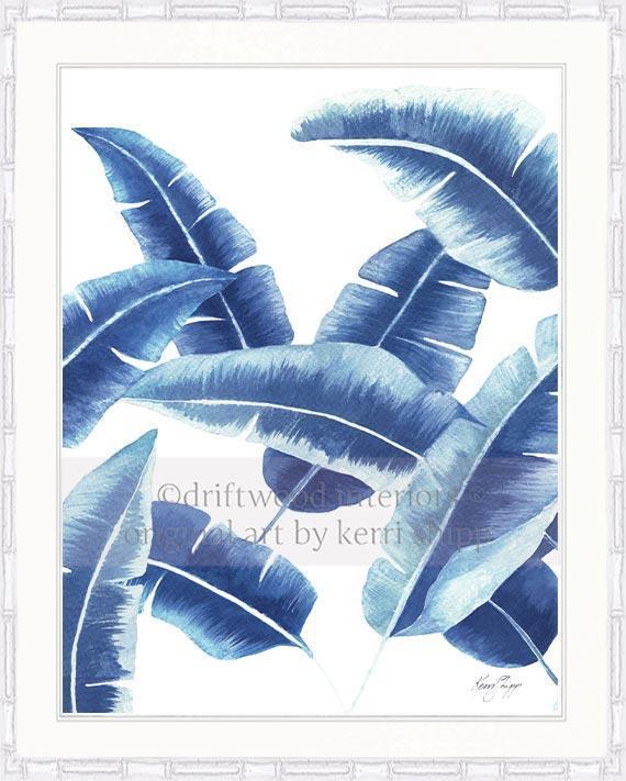 Banana Leaf II in Blue - Driftwood Interiors