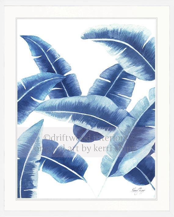 Banana Leaf II in Blue - Driftwood Interiors