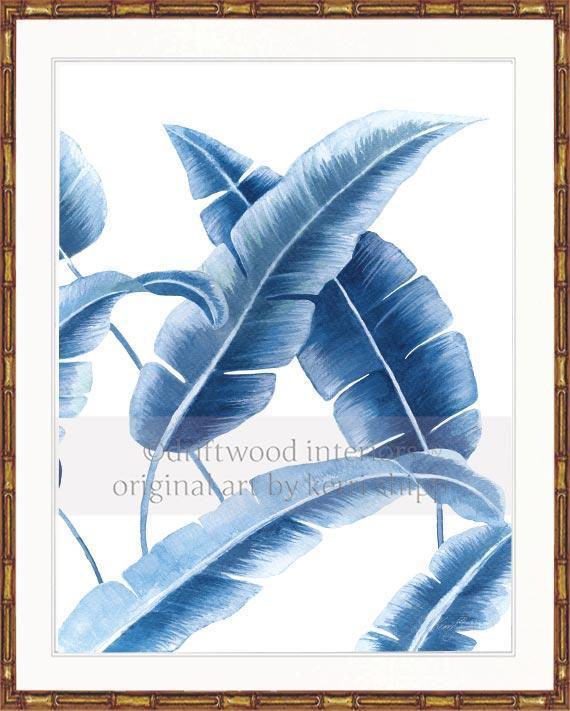 Banana Leaf III in Blue - Driftwood Interiors