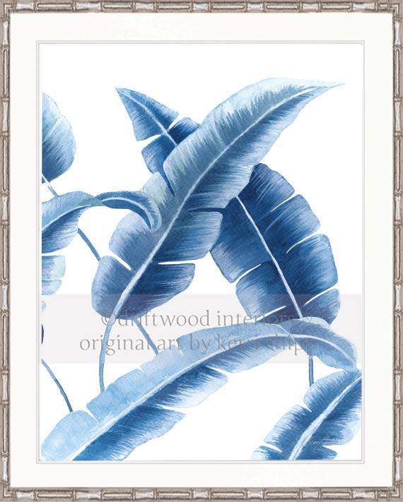 Banana Leaf III in Blue - Driftwood Interiors