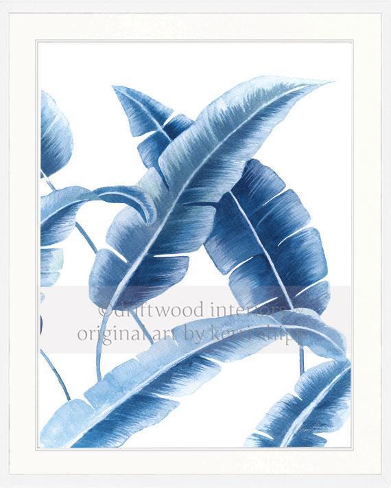 Banana Leaf III in Blue - Driftwood Interiors