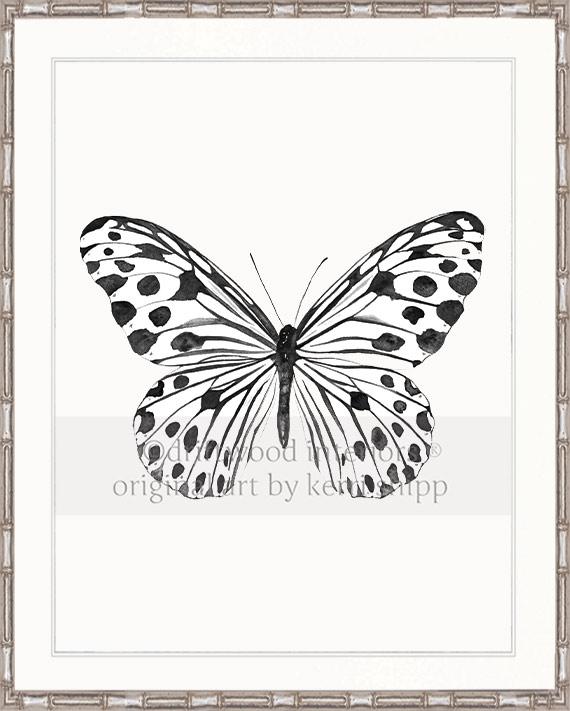 Black and White Spotted Butterfly