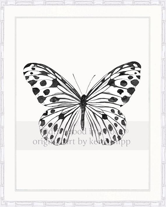 Black and White Spotted Butterfly
