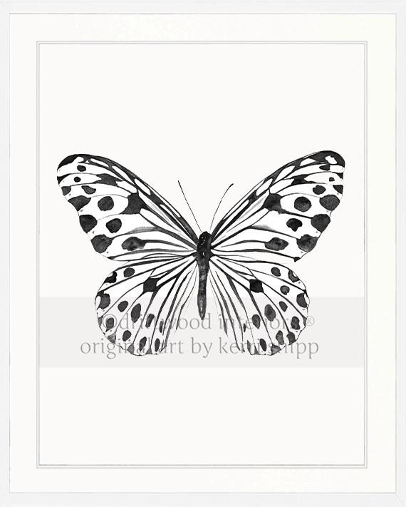 Black and White Spotted Butterfly