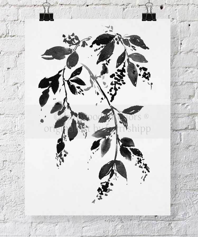 Black and White Art | Monochrome Floral II Wall Art Print - Driftwood Interiors