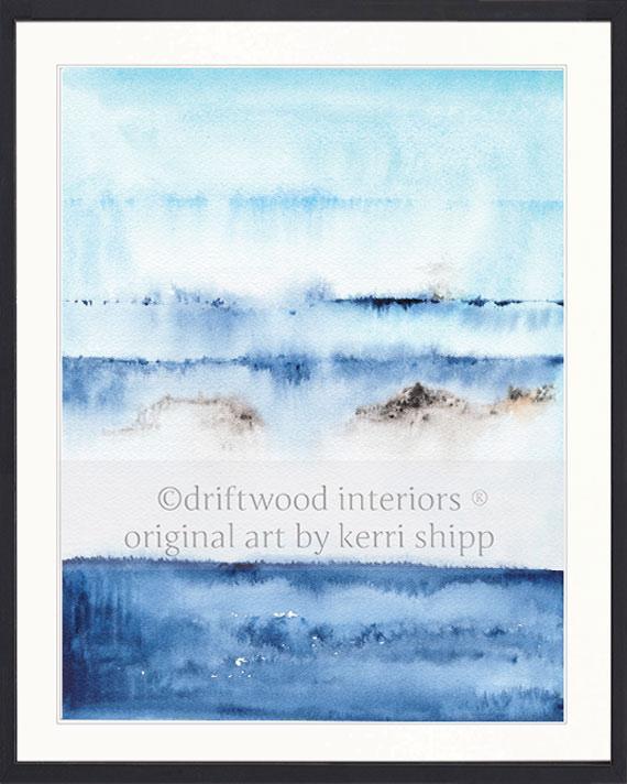 Abstract Art Print - &#39;Coastal Calm II&#39; - Driftwood Interiors