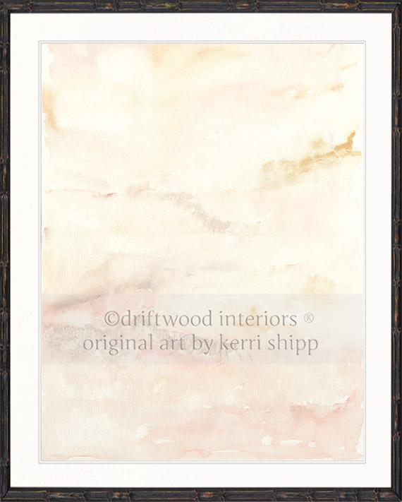 Abstract Wall Art Print - Dusk I in Blush