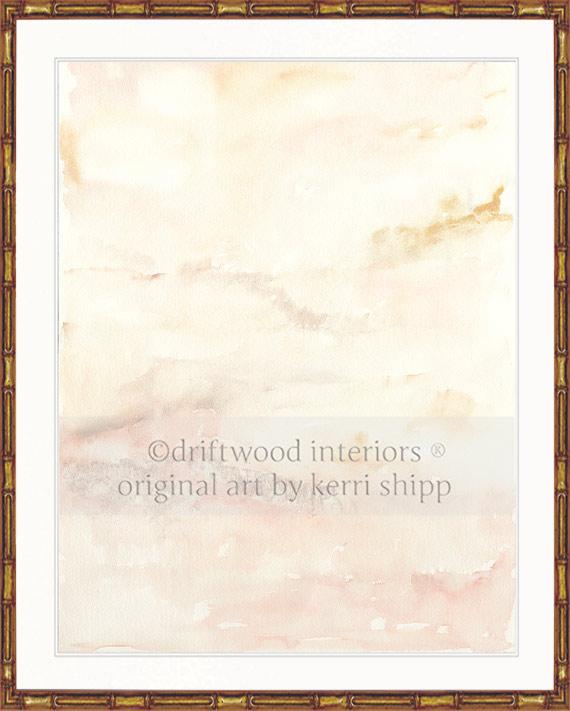 Abstract Wall Art Print - Dusk I in Blush