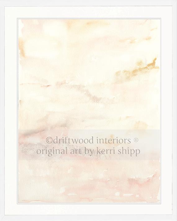 Abstract Wall Art Print - Dusk I in Blush