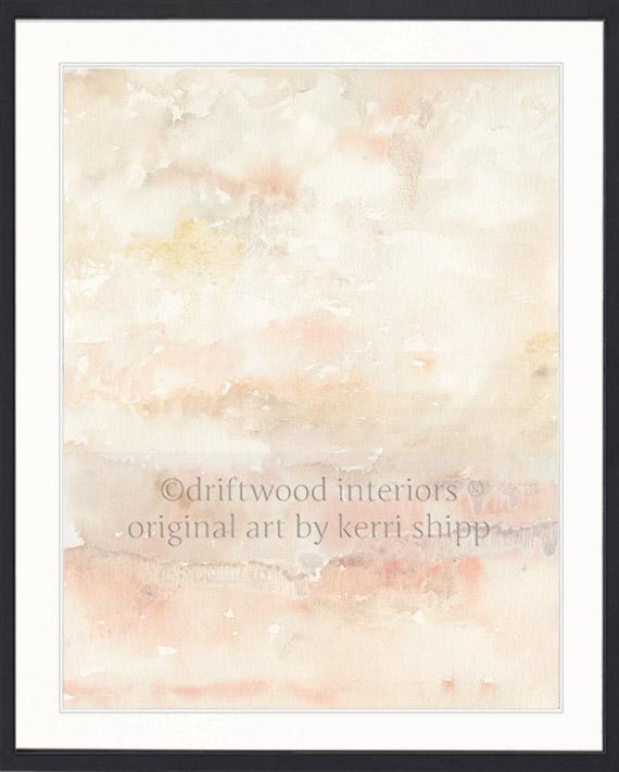 Abstract Wall Art Print - Dusk II in Blush