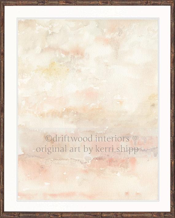 Abstract Wall Art Print - Dusk II in Blush