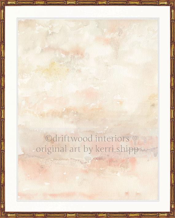 Abstract Wall Art Print - Dusk II in Blush