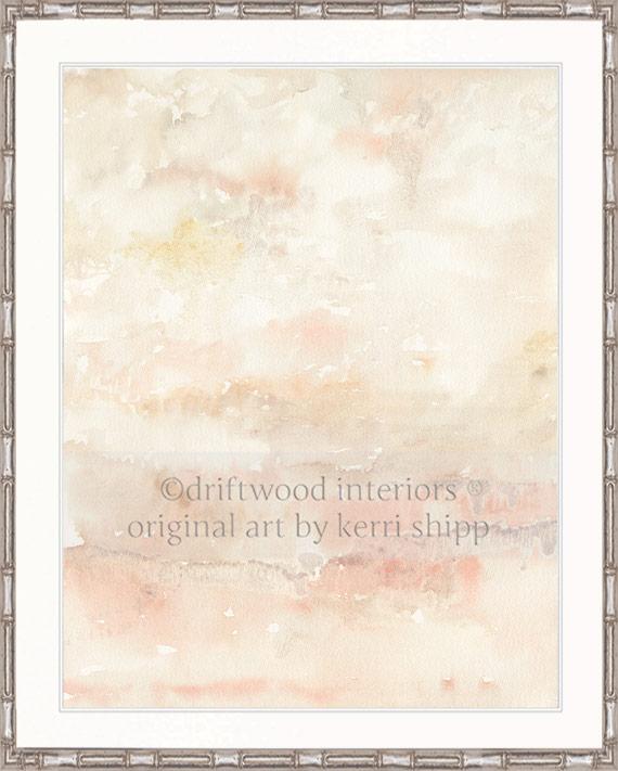 Abstract Wall Art Print - Dusk II in Blush