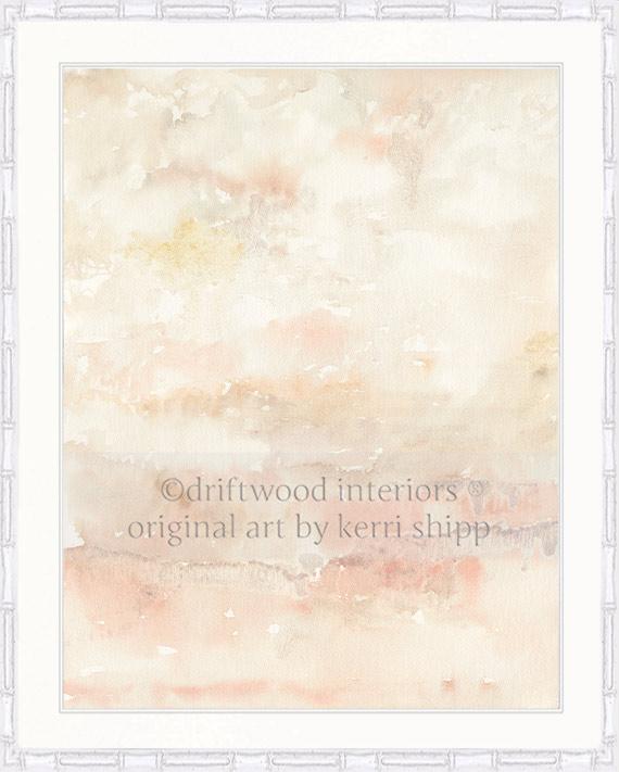 Abstract Wall Art Print - Dusk II in Blush