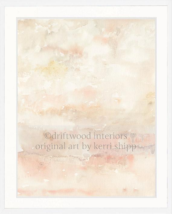 Abstract Wall Art Print - Dusk II in Blush