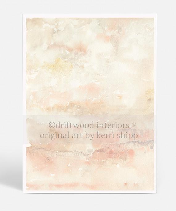 Abstract Wall Art Print - Dusk II in Blush