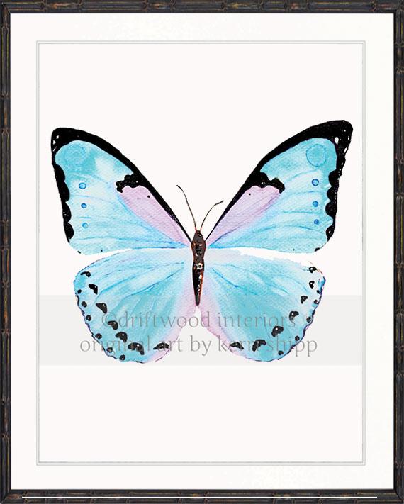 Butterfly in Aqua - &quot;Petit Papillon&quot;