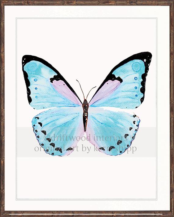 Butterfly in Aqua - &quot;Petit Papillon&quot;