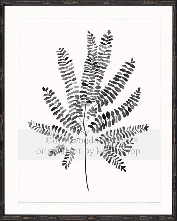 Charcoal Foliage I