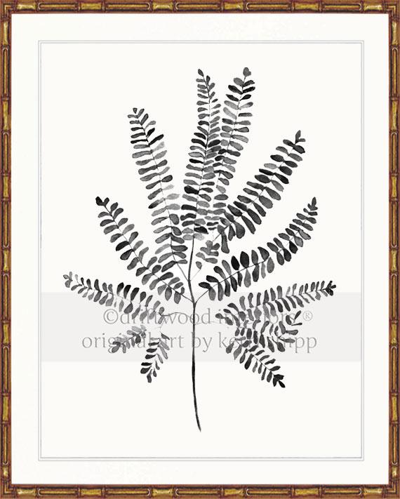 Charcoal Foliage I