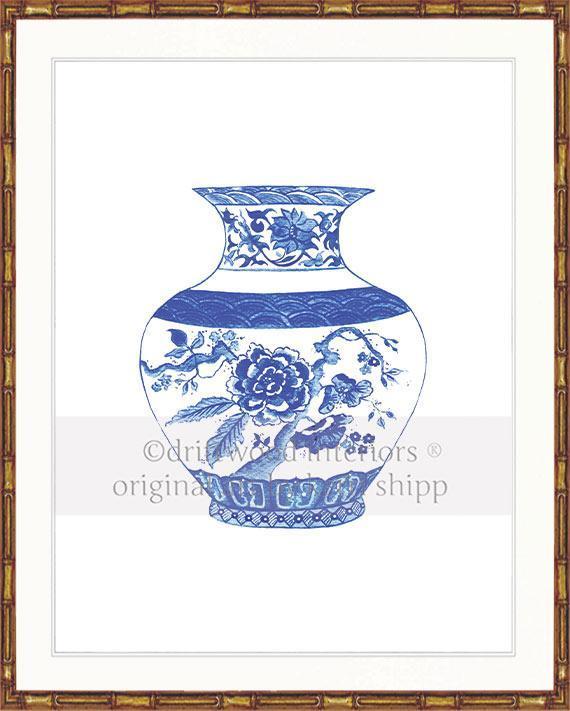 China Blue Vase - Driftwood Interiors