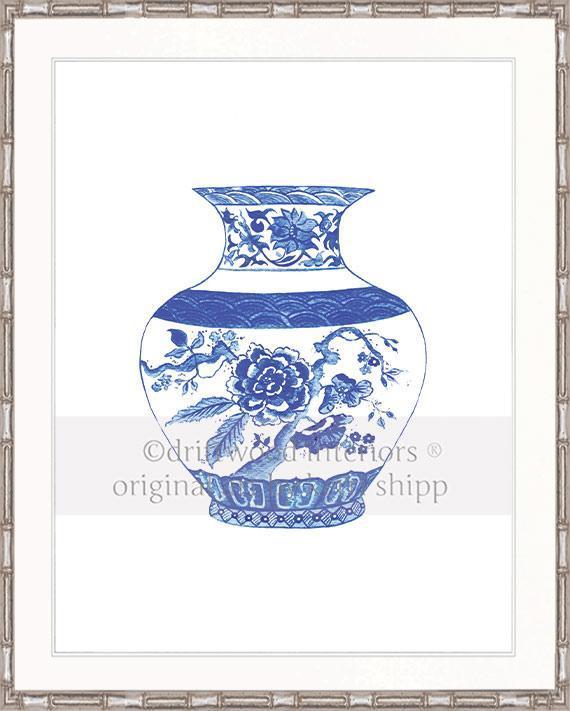 China Blue Vase - Driftwood Interiors