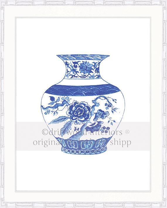China Blue Vase - Driftwood Interiors
