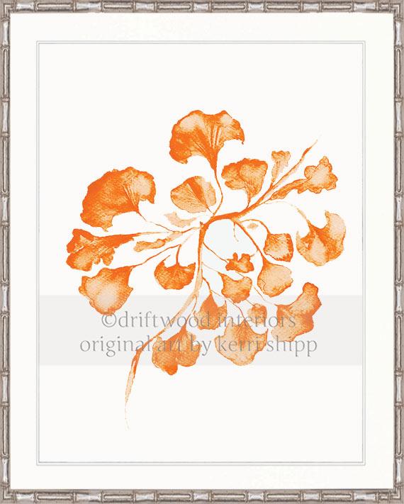 Sea Fan IV in Tangerine