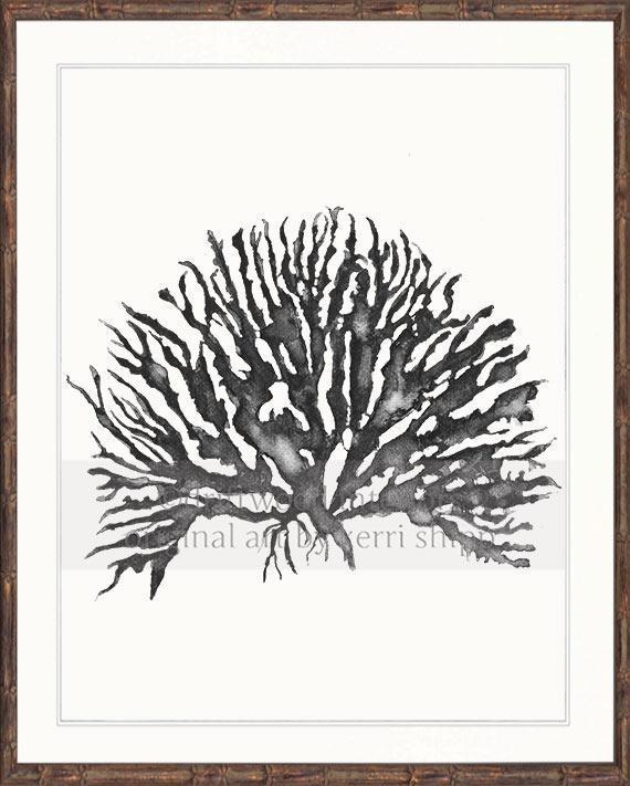 Sea Coral IV in Charcoal - Driftwood Interiors