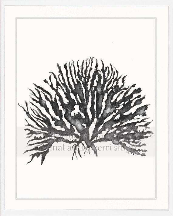 Sea Coral IV in Charcoal - Driftwood Interiors