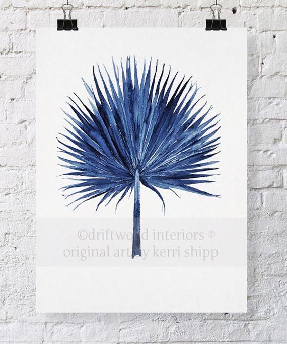Fan Palm in Denim - Driftwood Interiors
