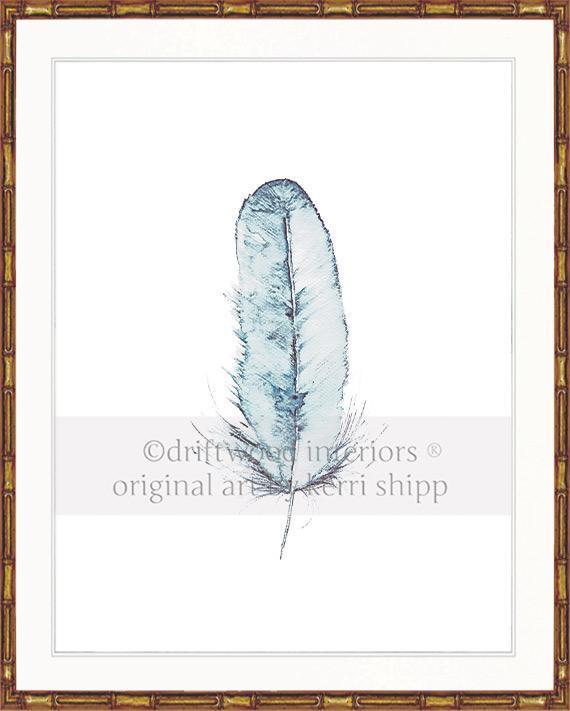 &quot;Kingfisher&quot; in Duck Egg Blue Mirror Image - Driftwood Interiors
